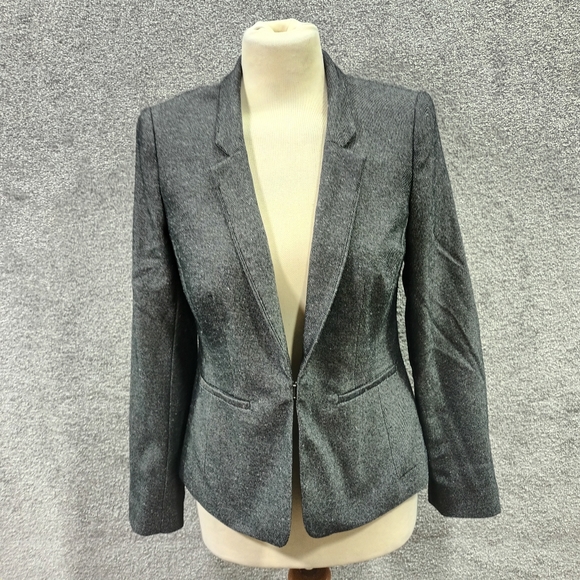 SAINSBURY'S TU Jackets & Coats Tu Grey Textured Knit Blazer Jacket
